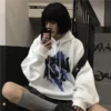 2023 New Punk Hoodies Long Hip Hop Female Clothes Grunge Sweatshirt for Women Aesthetic Korean Y2k Designer Tops - Image 3