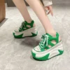 10CM Hollow Summer Sandals Wedge Heels Leather Sneakers Women High Platform Beach Gothic Punk Casual Breathable Walking Slippers - Image 2