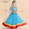 Children Festival Halloween Costumes Indian Dance Belly Dance Kids Bollywood Costumes Princess Fancy Outfit India Girl Top Skirt - Image 3