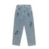 Men's Straight Slacks Korean Fashion Baggy Jeans Hip Hop Loose Wide-leg Pants Elastic Waist Student Denim Trousers - Image 5