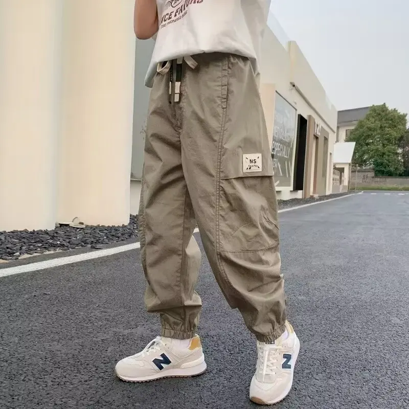 Cotton Boy Cargo Pants Children Casual Sweatpants Three-dimensional High Visibility Sports Pants Fashion Children's Clothing