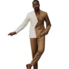 Bicolour Men Suits 2 Pieces Double Breasted Blazer Sets Tuxedos for Men Wedding Party Suit trajes de hombre Jacket Pants - Image 4