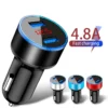 Car Chargers 2 Ports Fast Charging For Samsung Huawei iphone 7 8 Plus xiaomi 10 Universal Aluminum Dual USB Car-charger Adapter - Image 6