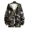 Windproof Hooded Jacket Men's Hip Hop Style Camouflage Print Jacket with Hood Zipper Placket Korean Streetwear Coat with Pockets - Image 5