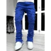 Men's Jeans Street Fashion Splitting Split Spring and Autumn Fashion Versatile Retro Style Men's Loose Straight Leg Jeans - Image 4