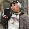 Women Tshirt Crop Top Cat Short Sleeve Summer Sexy Kawaii Harajuku Korean Fashion Y2k Streetwear Tees Vintage Aesthetic Clothing - Image 6