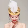 India Arabian Sultan Hat Headband India Hat Sultan Costume Dress ( Golden ) King crown - Image 5