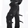 Zoki Black High Waist Cargo Jeans Women Autumn Korean Baggy Punk Streetwear Casual Denim Pants Y2K Hip Hop Chic Denim Trousers - Image 3