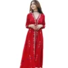 Asian Ethnic Embroidered Dress Three Quarter Sleeve Traditional Indian Clothing Turkish/Pakistan/India Women Costume - Image 3