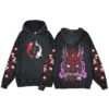 Y2K Anime Hoodie Ukiyoe Koi Fish Vintage Acid Wash Sweatshirt Men Hip Hop Hoodies Long Sleeve Oversized Harajuku Gothic Pullover - Image 3