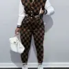 Fashion Women Set Baseball Suit Winter Spring Printing Casual Tracksuit Women 2 Pieces Set Sports Sweatshirts Sweatpants Outfits