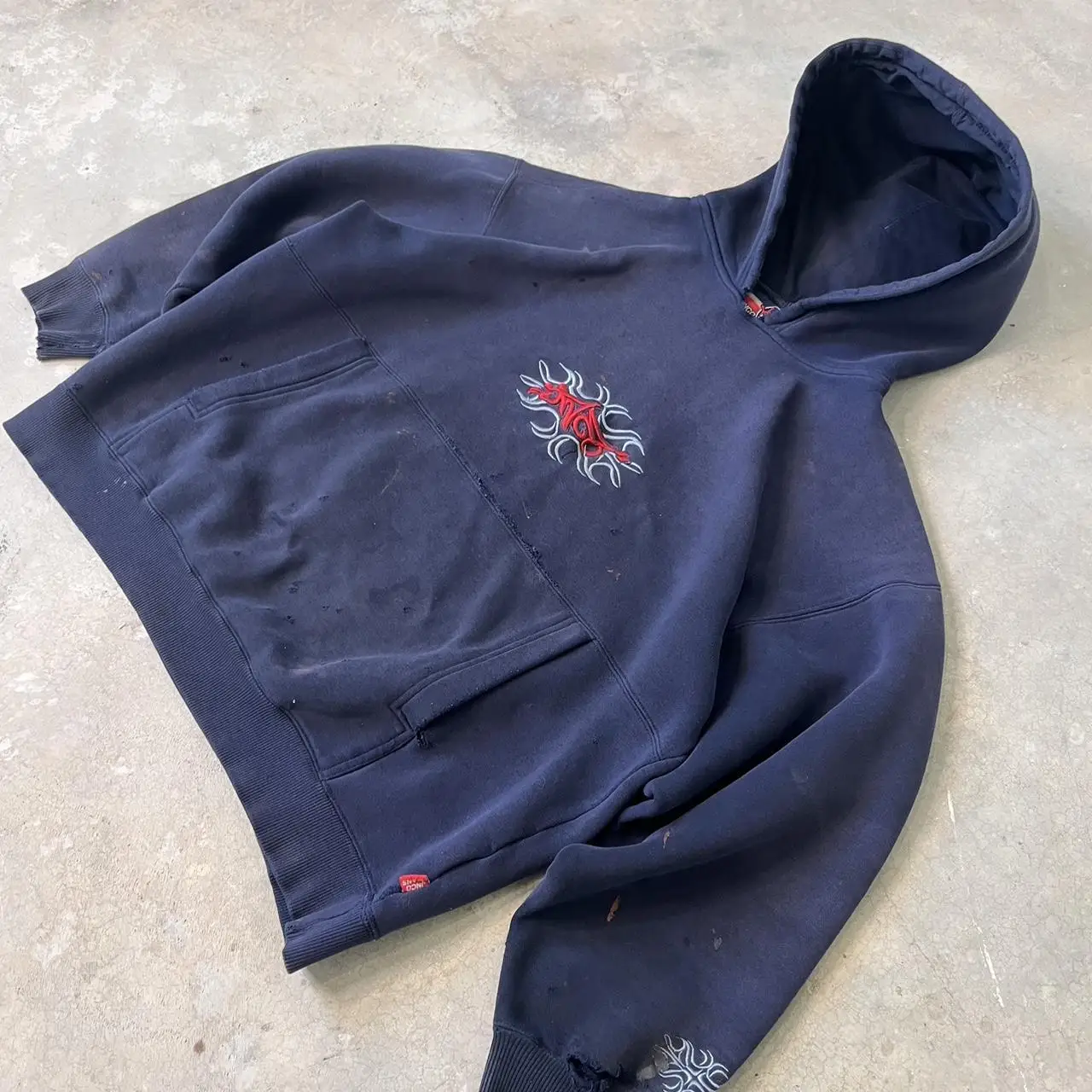 Streetwear Hoodie Sweatshirt Y2K Hip Hop Graphic Embroidery Retro Oversized Hoodie Mens New Gothic Pullover Hoodie Clothes