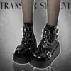 New Gothic Style Platform Vampire Cosplay Women Mid-calf Boots 2022 Winter Wedges Comfy Women Motorcycle Boots Shoes - Image 4