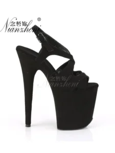 Gothic 20CM Open Toe Fetish High Stripper Heels Pole Dance Shoes Platform Sandals Women 8 Inches Exotic Crossdresser pute sexy - Image 3