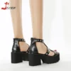 New Open Toe Platform Sandals for Women Gothic Punk Thick Bottom Gladiator Sandal Summer Trend Casual Shoes Large Size 42 43 - Image 3