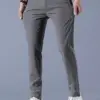 Pants Men 2024 Summer Ice Silk Casual Pants Men Straight Loose Elastic Thin Style Quick Dry Youth Sports Breathable Pants