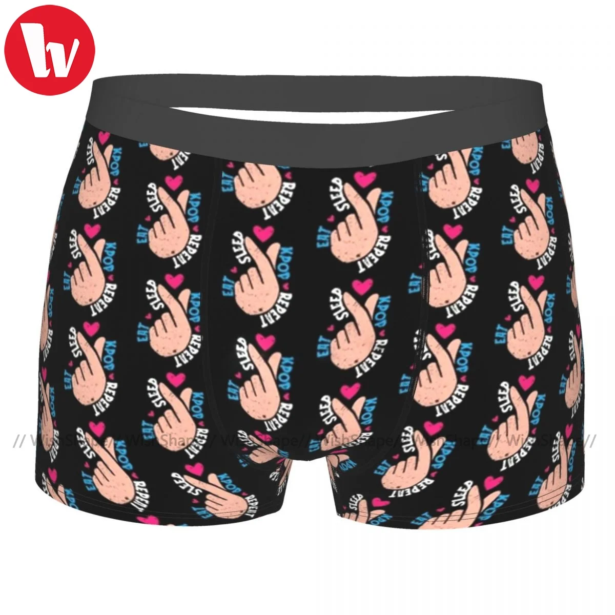 Kpop Underwear Pouch Trenky Polyester Trunk Sublimation Sexy Men Boxer Brief