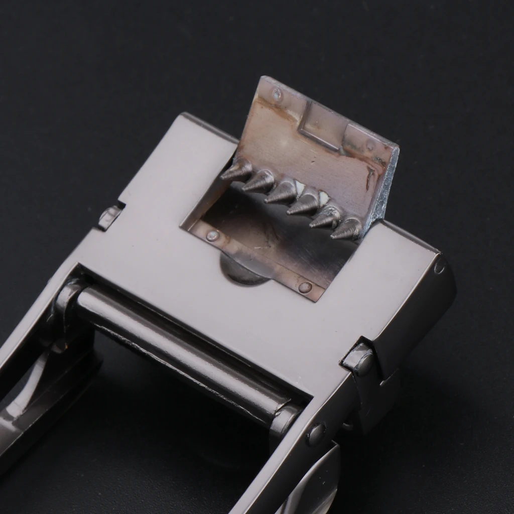 Mens Solid Buckle - Automatic Ratchet Leather Belt Buckle Only for 3.5cm/1.38in Leather Strap