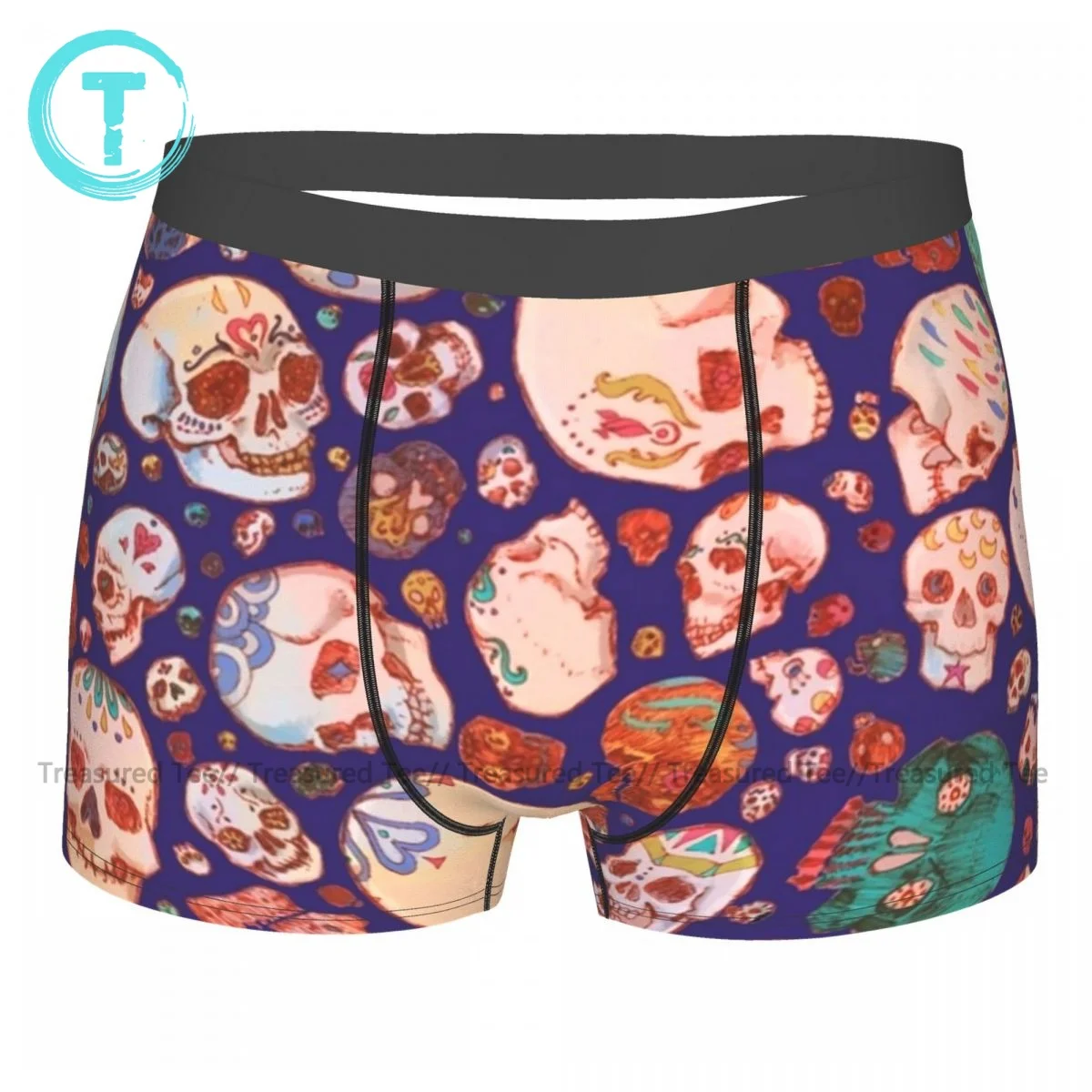 Skull Underwear Hot Polyester Cute Trunk Males Pouch Custom Boxer Brief
