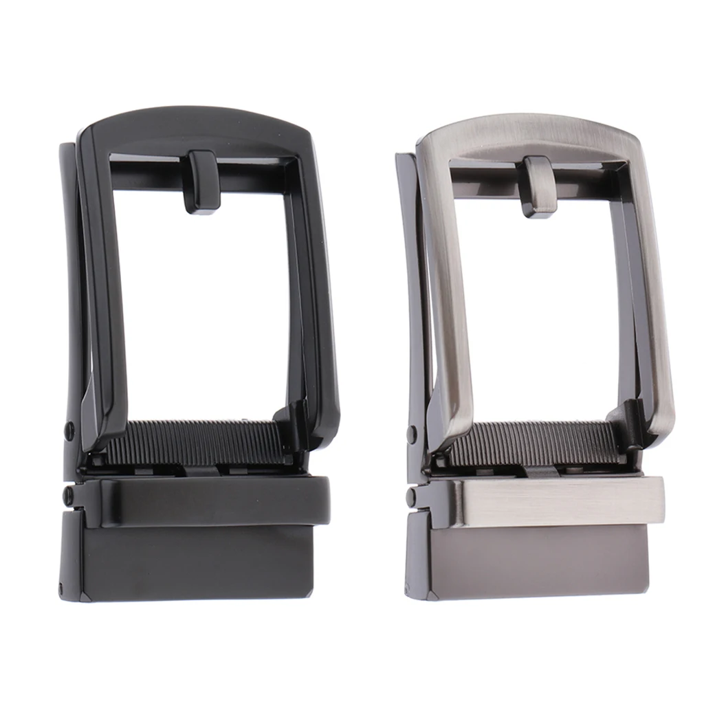 Mens Solid Buckle - Automatic Ratchet Leather Belt Buckle Only for 3.5cm/1.38in Leather Strap