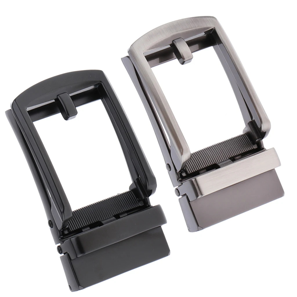 Mens Solid Buckle - Automatic Ratchet Leather Belt Buckle Only for 3.5cm/1.38in Leather Strap
