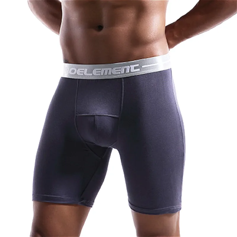 Mens Stretch Boxer Brief Underwear Breathable Stretch Underwear for Men Boy Modal Cotton Leg Boxers Set 4 Pack Plus size