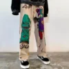 Hip Hop Graffiti print Graphic Baggy Jeans Harajuku Denim Y2k Pants Men Women Goth New High Waist Wide Trousers wide leg jeans - Image 6