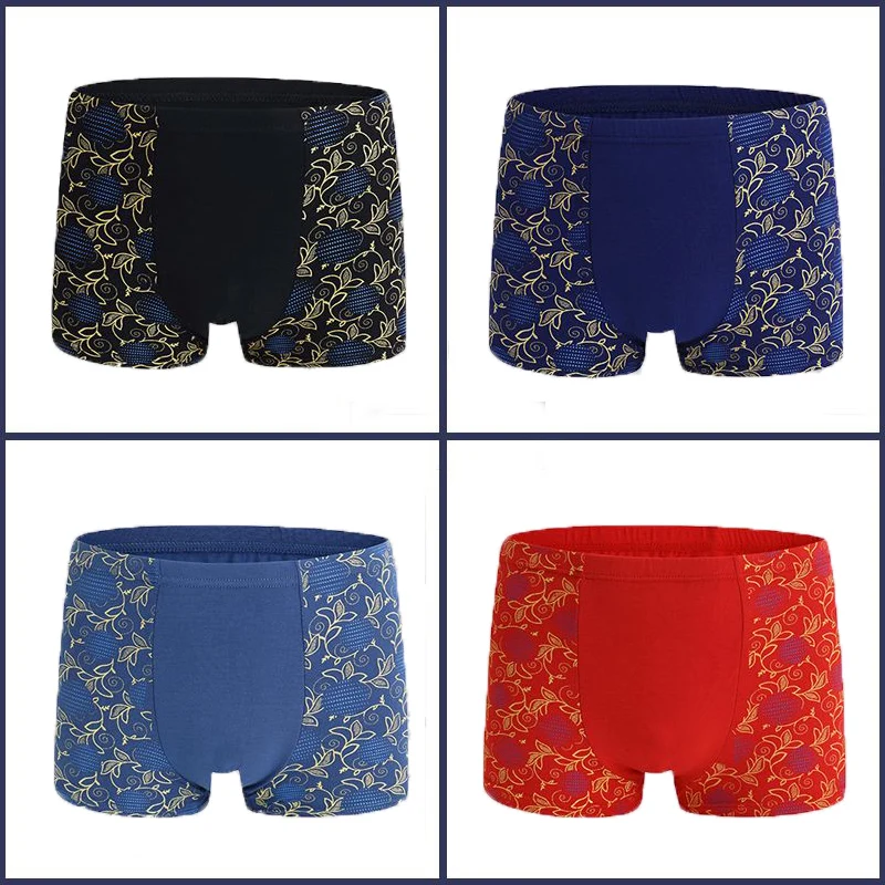4PcsLot Modal Underwear Organic Natural Bamboo Fiber Boxers Men Sexy Ventilate Plus Size 6XL 7XL