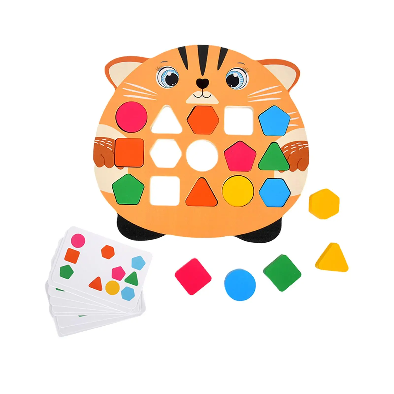 Wooden Shape Matching Game Kids Valentines Gifts for 3 4 5 New Year Gift