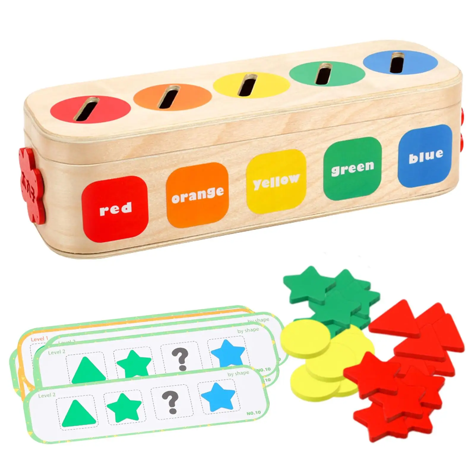Montessori Shape Color Sorting Toy Puzzle Match Toy Geometric Matching Block for Children 4 5 6 Year Old Boy Girls Holiday Gift