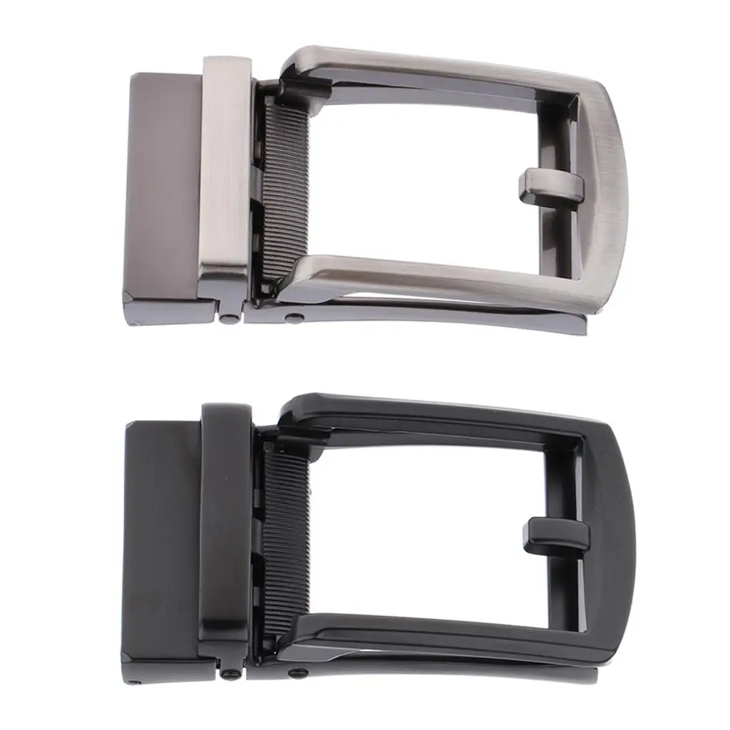 Polished Metal Belt Buckle Replacement Automatic Ratchet 35mm Belt Parts