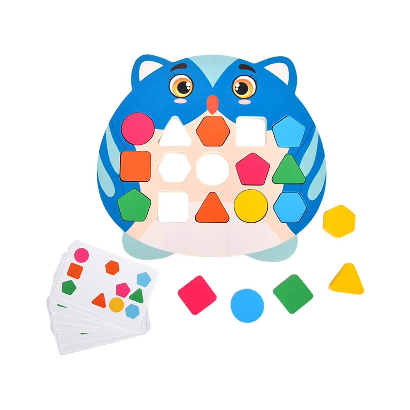 Wooden Shape Matching Game Kids Valentines Gifts for 3 4 5 New Year Gift