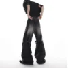 High Street Niche Design Wide Leg Washed Jeans For Men And Women, Straight Tube Loose Fitting Retro Pants, Trendy Women's Jeans - Image 3