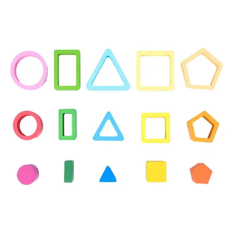 Stacking Toys For Toddlers Shape Matching Toys Color Recognition Sorter Early Educational Block Puzzles Toys For 4 5 6 Years Old - Image 5
