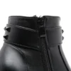 Gothic Black Ankle Boots For Women Plus High Heel Female Shoes Lace-Up Nigh Club Black Sexy Rivets Short Bootsrd5 - Image 4