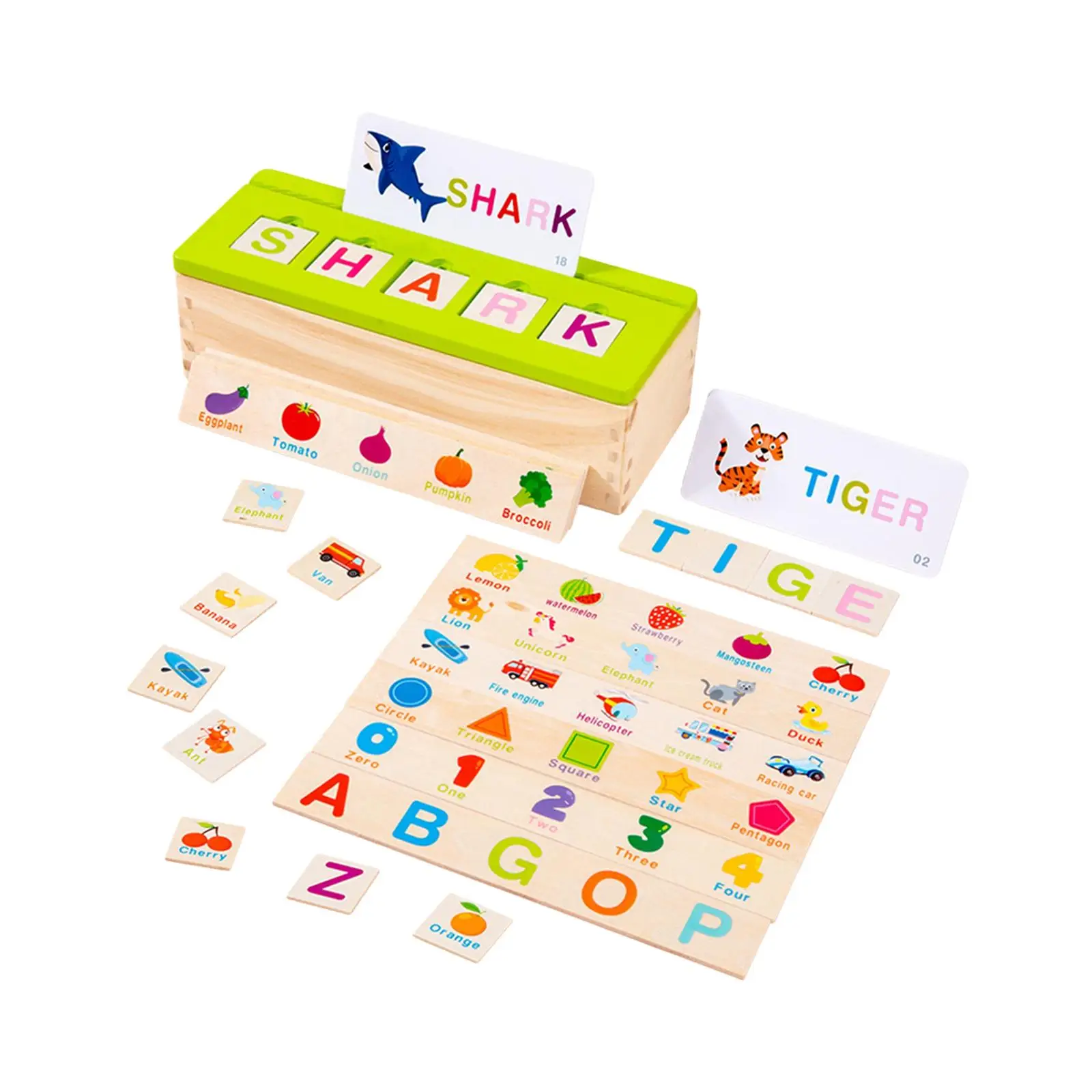 Wooden Spelling Game Wooden Alphabet Puzzle for Kids Ages 3 4 5 Years Old