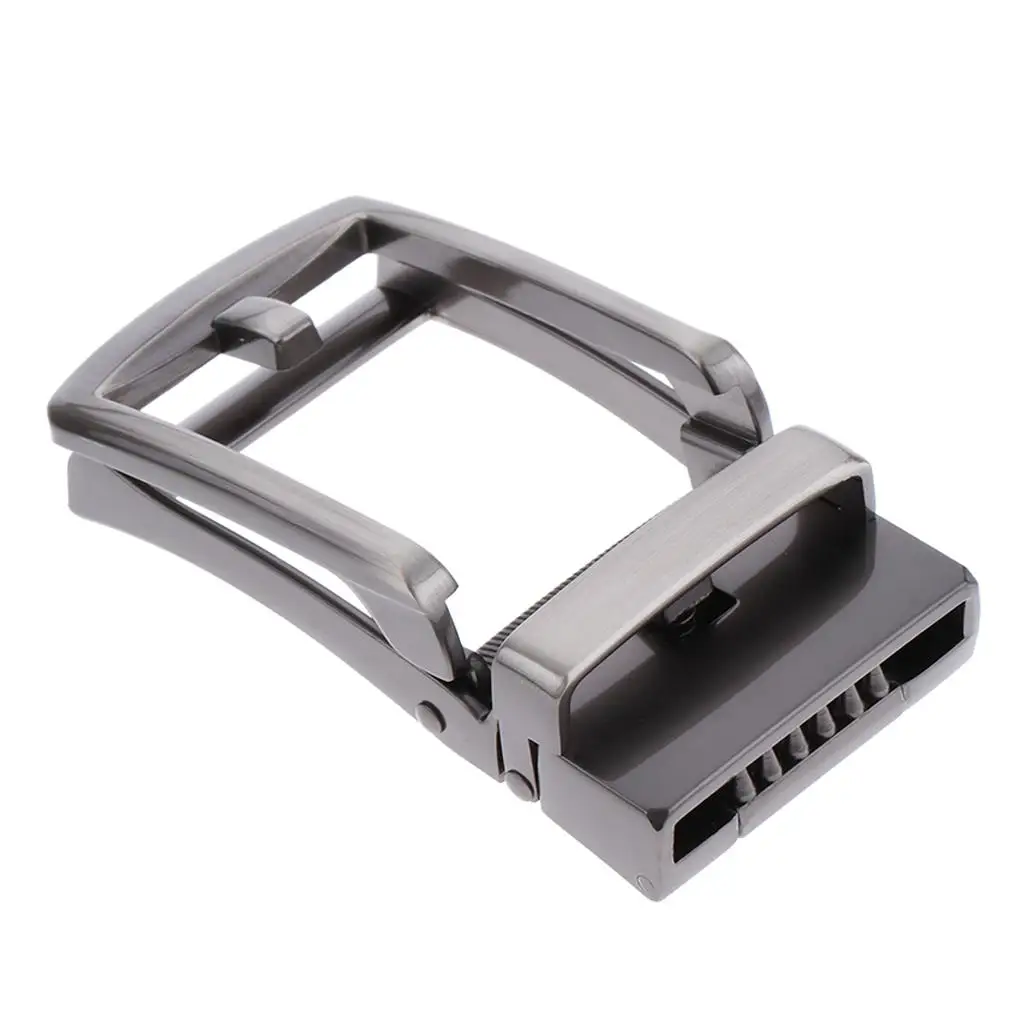 Polished Metal Belt Buckle Replacement Automatic Ratchet 35mm Belt Parts
