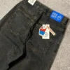 New Harajuku Hip Hop Cartoon Y2K Big Boy Jeans Women Graphic Embroidery Baggy Jeans Pants High Waist Wide Leg Trouser Streetwear - Image 6