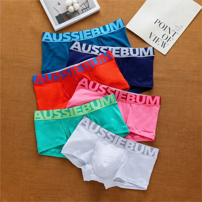 Brand Men's Cotton Underwear Low Waist Sexy Trendy Briefs Comfortable Sweat-Absorbent Antibacterial Boxer Shorts Underpants