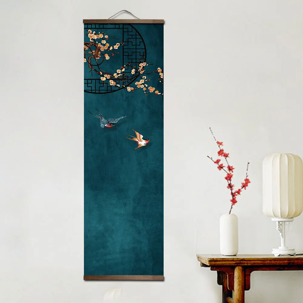 Chinese style Morandi color celebration bird and flower home wall decoration decoracion para sala tropical wall art canvas - Image 3