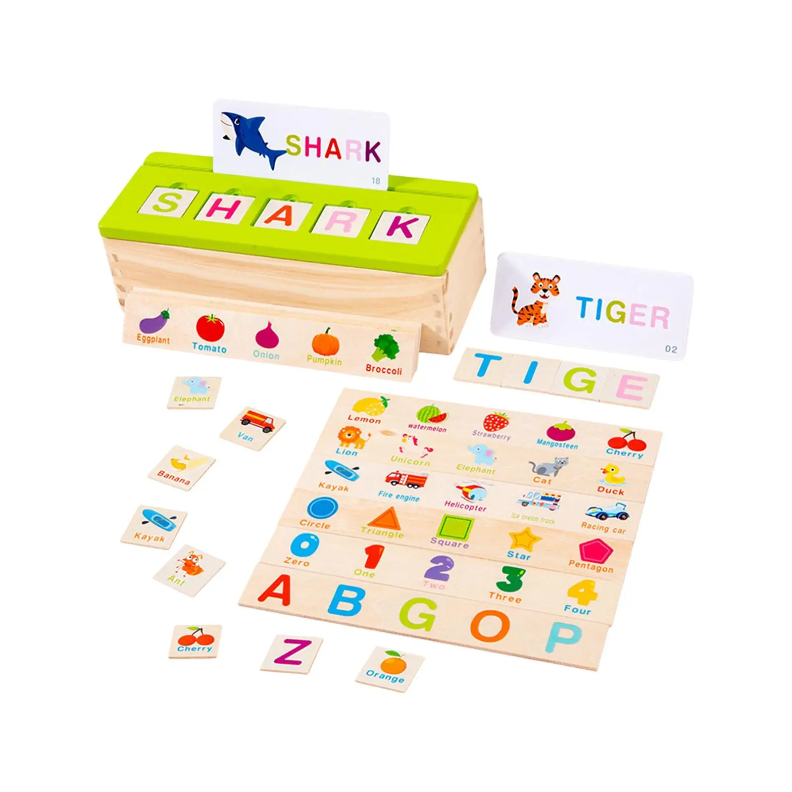 Wooden Spelling Game Wooden Alphabet Puzzle for Kids Ages 3 4 5 Years Old