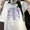 Harajuku Skeleton Print T-shirts for Gothic Hip Hop Streetwear Men Women T Shirt Summer Black Goth Clothes Short Sleeve Tees Y2k - Image 3