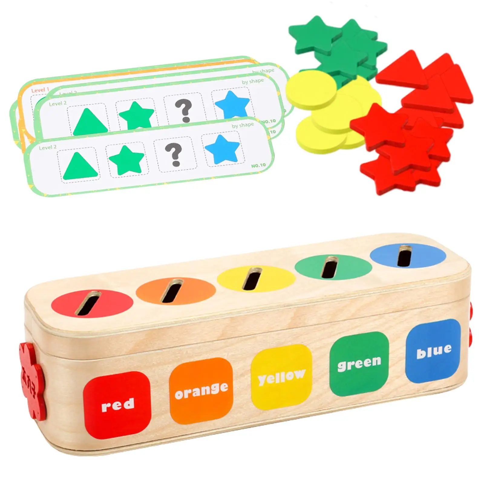 Montessori Shape Color Sorting Toy Puzzle Match Toy Geometric Matching Block for Children 4 5 6 Year Old Boy Girls Holiday Gift