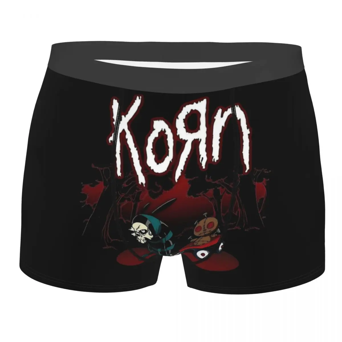 Custom Korns Heavy Metal Music Hard Rock Roll Boxers Shorts Men's Band Briefs Underwear Novelty Underpants