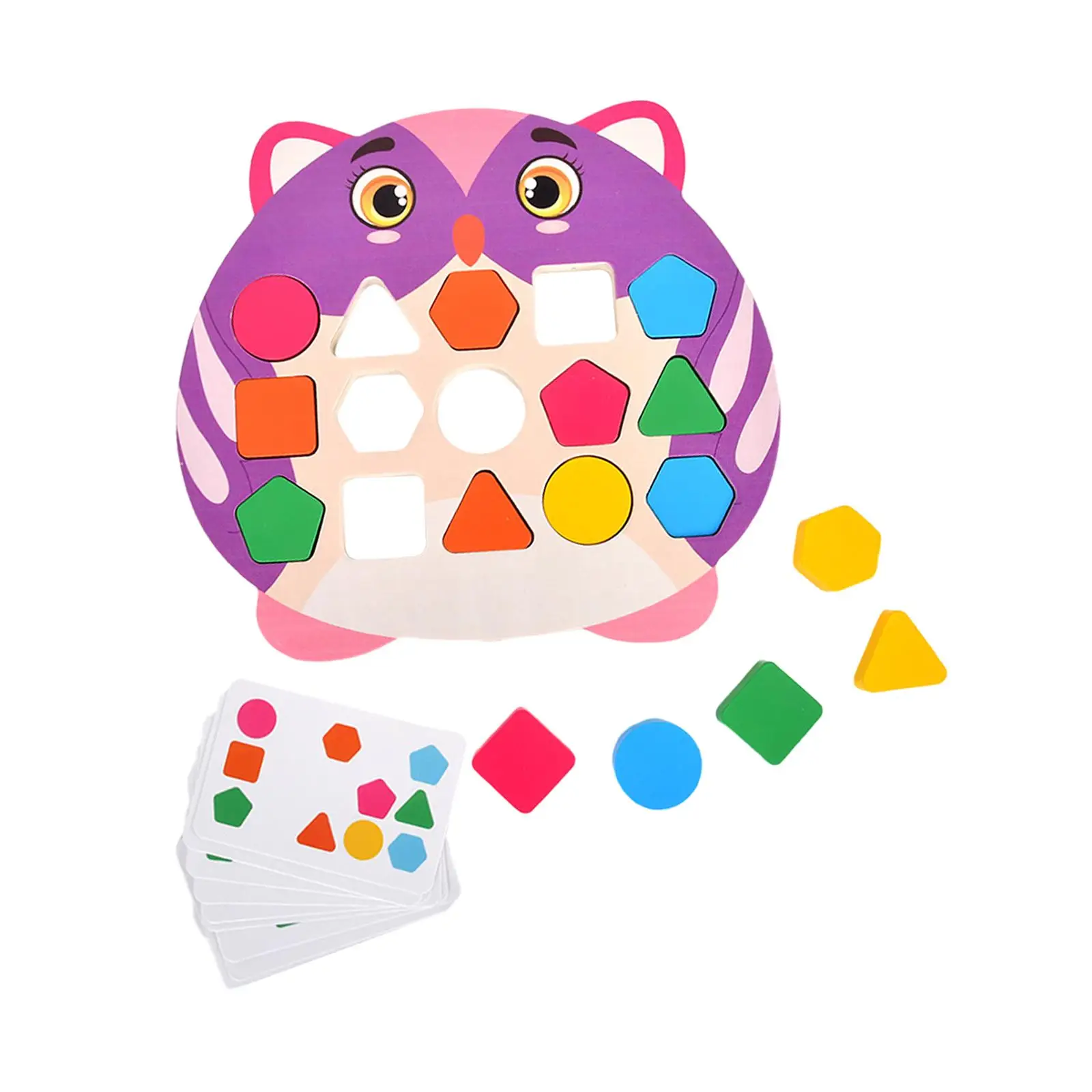 Wooden Shape Matching Game Kids Valentines Gifts for 3 4 5 New Year Gift