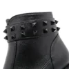 Gothic Black Ankle Boots For Women Plus High Heel Female Shoes Lace-Up Nigh Club Black Sexy Rivets Short Bootsrd5 - Image 3