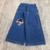Jeans Harajuku Retro Solid Color Loose Jeans Ladies Y2K Black Pants Men New Punk Rock Hip Hop Gothic Wide-Leg Pants Street Wear - Image 4