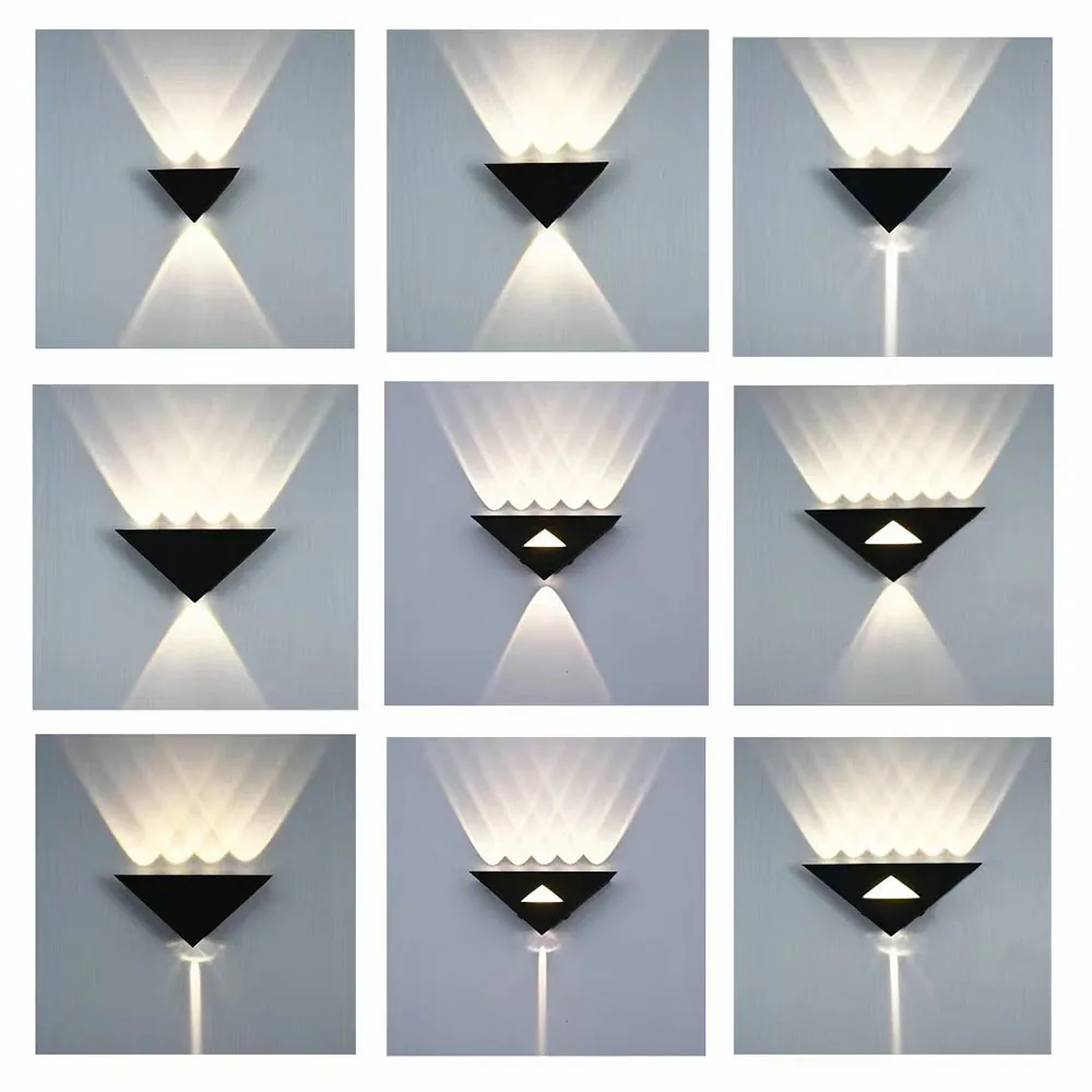 Moden Waterproof Wall Lamp 5W/8W/10W LED Outdoor Wall Light Black Aluminum Outside Porch Garden Decoration Lighting 220V