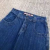 Jeans Harajuku Retro Solid Color Loose Jeans Ladies Y2K Black Pants Men New Punk Rock Hip Hop Gothic Wide-Leg Pants Street Wear - Image 3