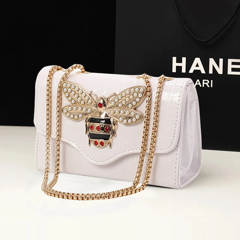 European Fashion Ladies Square bag Korea New 2024 Chain Shoulder Crossbody Bags for Women Messenger Bags Leather Women's Handbag